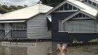 Flooding in a West End street in February 2022.