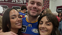 Emma Field with Lachie Neale and Gabrielle Scalzi.