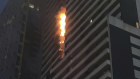 The Neo 200 blaze on Spencer Street on February 4.