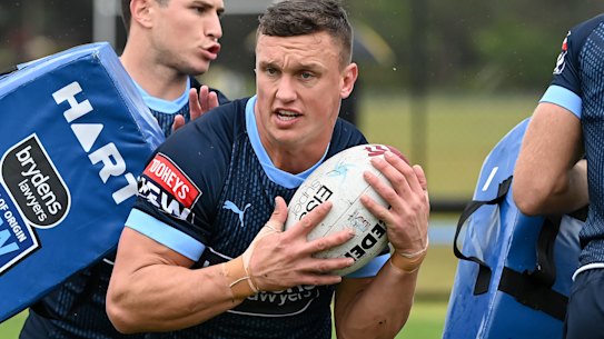 NSW five-eighth Jack Wighton at training this week.