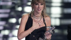 Taylor Swift at the MTV Awards televised from New York.