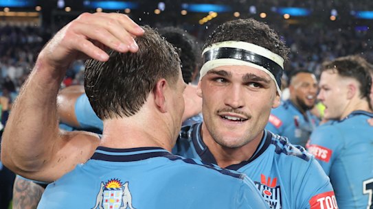 Nathan Cleary after NSW’s win in Origin I.