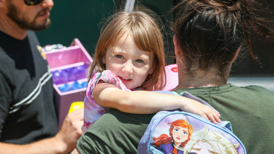 Cleo Smith reunited with stepfather Jake Gliddon and mother Ellie Smith.