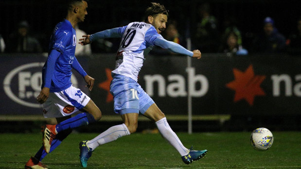 Milos Ninkovic puts his name on the score sheet as Sydney FC are pushed to the limit by Avondale FC.