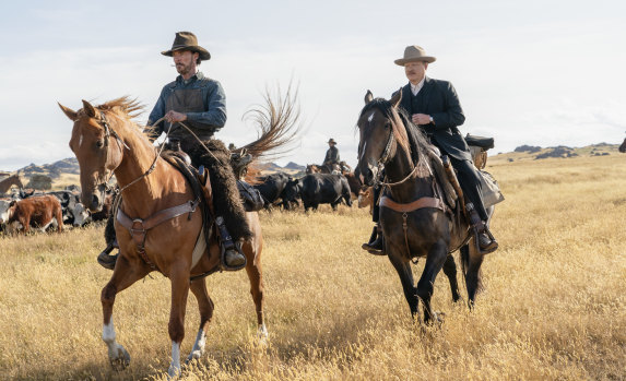 Benedict Cumberbatch and Jesse Plemons in The Power of the Dog.