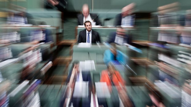 All eyes were on Andrew Hastie in Parliament the day after he delivered his bombshell speech. 