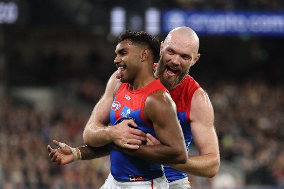 Kysaiah Pickett and Max Gawn have been shining lights for Melbourne in a disappointing 2025 season. Both made the All-Australian team. 