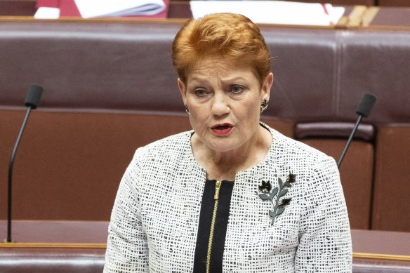 PHON leader Pauline Hanson.