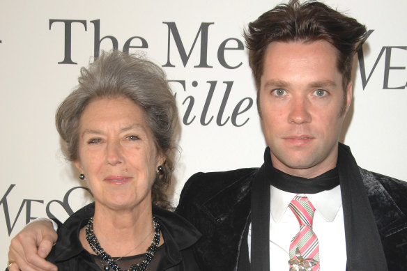 Kate McGarrigle with son Rufus at an event in New York in 2008.