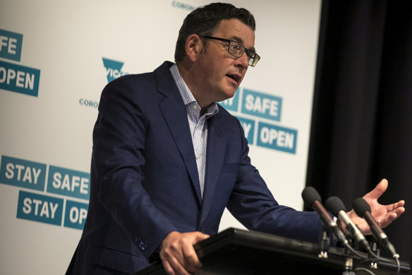 Premier Daniel Andrews announces the easing of some restrictions. 