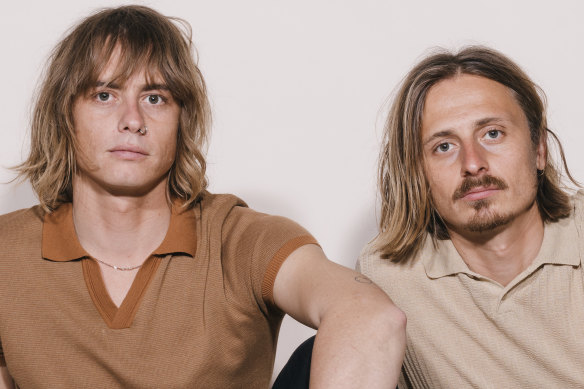 Louis (left) Leimbach and Oliver Leimbach of the Sydney indie pop  band Lime Cordiale. 