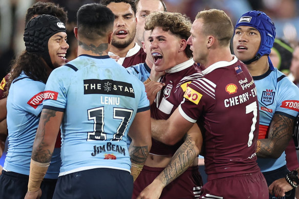 The Blues were accused of bullying tactics in Origin II at the MCG.