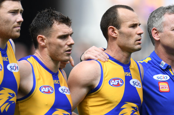 Luke Shuey and Shannon Hurn were leaders at West Coast.