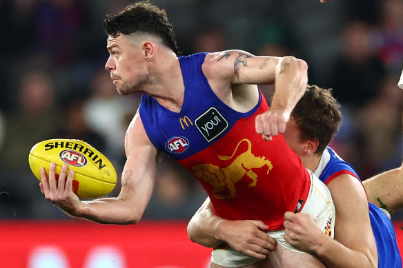 Lions star Lachie Neale learned to break tags in his early days at Fremantle.