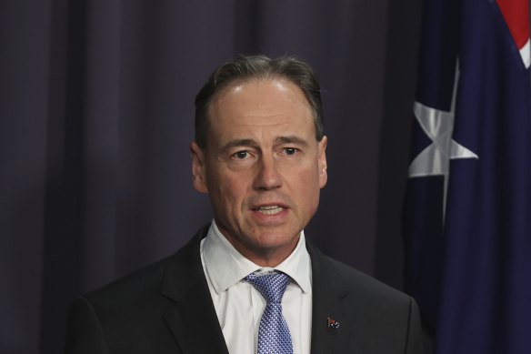 Federal Health Minister Greg Hunt.