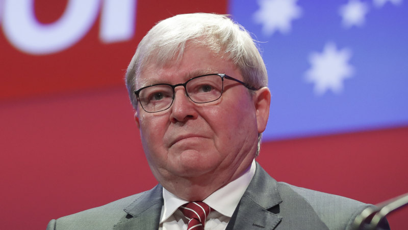 ABC criticised by Kevin Rudd for 'self-censorship'