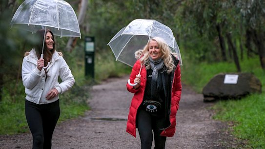 Catherine Cervasio and Helen Reizer have boosted time spent walking with one close friend during lockdown and say it's a healthy habit they'll keep up (sometimes instead of drinks).