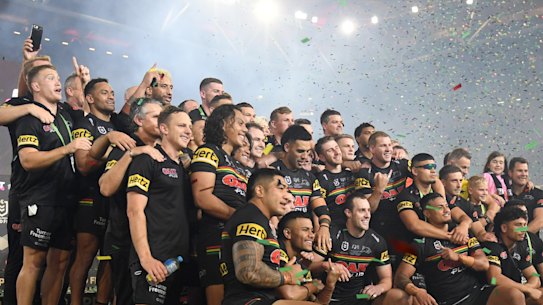Penrith after winning the 2021 grand final at Suncorp Stadium.