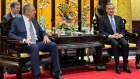 Sergey Lavrov and Wang Yi during their meeting in Beijing.