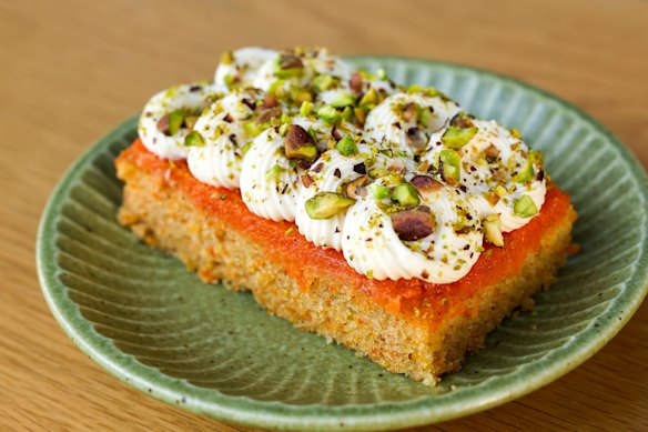 Carrot cake at Foli, Campsie.