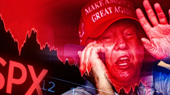 US President Donald Trump went to his golf course in Florida on Friday as the financial markets collapsed after his new tariffs.