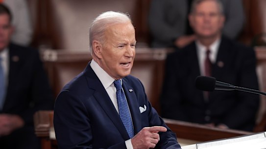 US President Joe Biden delivers his State of the Union address.