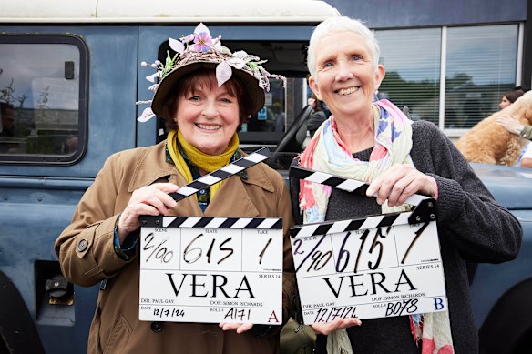 Brenda Blethyn with the crime writer who created Vera, Ann Cleeves. 
