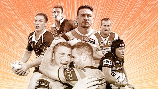 Best of the best ... Darren Lockyer, Andrew Johns, Sonny Bill Williams, Mark Gasnier, Brian To’om Sam Burgess and Greg Inglis.