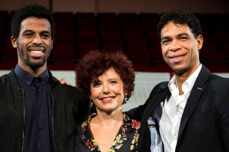 Yuli, directed by Iciar Bollain (centre), stars Keyvin Martinez (left) and Carlos Acosta (right).