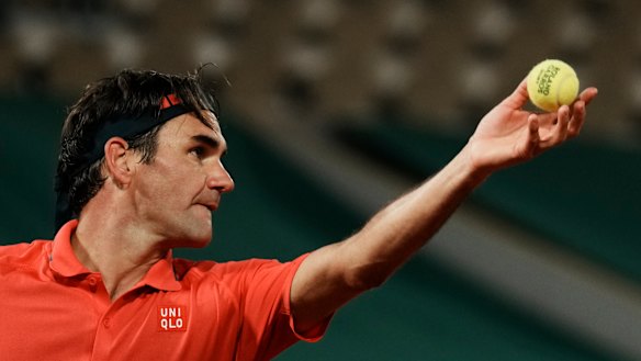 Roger Federer at the French Open.