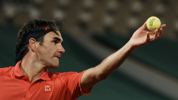 Roger Federer at the French Open.