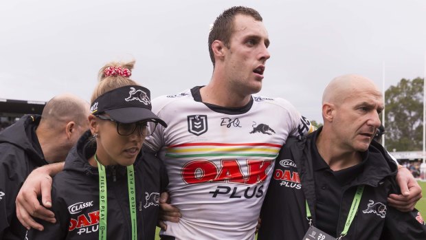 Knocked on: Isaah Yeo has left the field with a head knock twice in as many weeks.