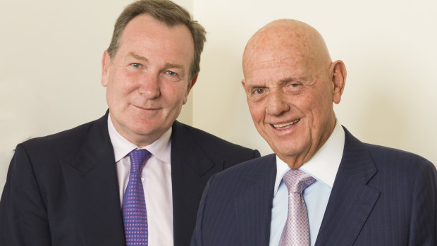 Premier Investments chairman Solomon Lew and CEO Mark McInnes.
