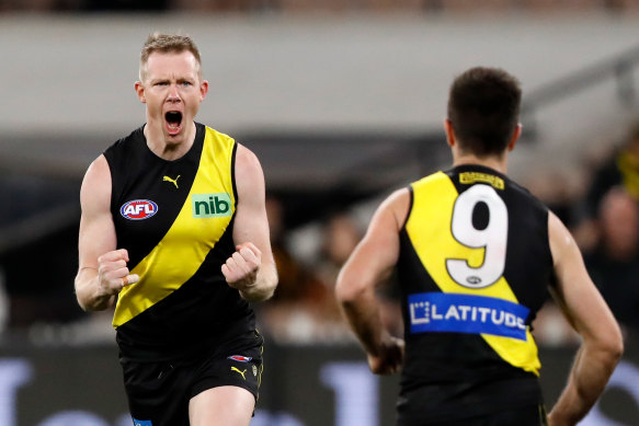 Jack Riewoldt and the Tigers are back in the eight.