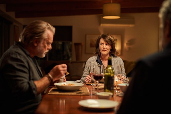 Thomson as Easton and Susan Prior as his sister, Denise.