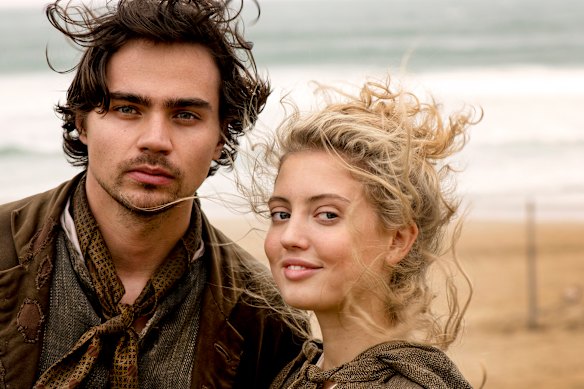 Tom York and Amelia Clarkson in Poldark.