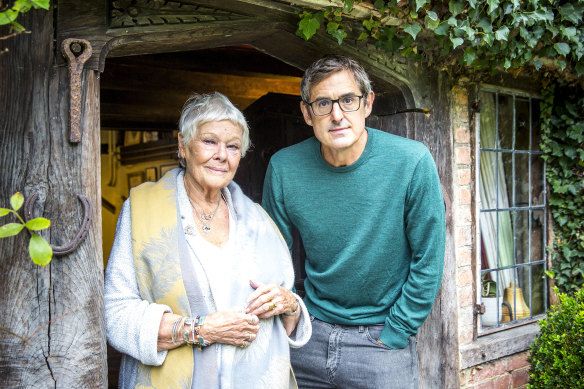 Louis Theroux with Dame Judi Dench.