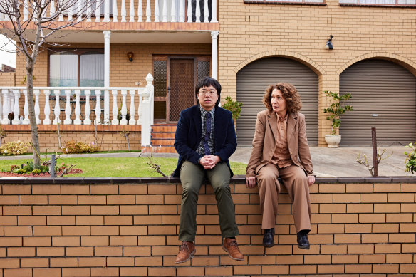 Aaron Chen as George and Kitty Flanagan as Helen Tudor-Fisk. 