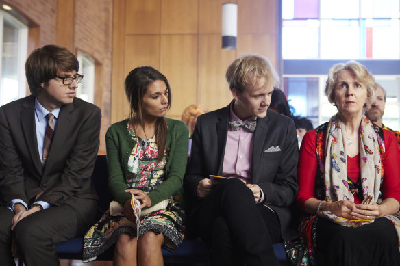 Lawrance (right) won a Logie for most outstanding supporting actress in Please Like Me, which also starred Thomas Ward, Caitlin Stasey and Josh Thomas.
