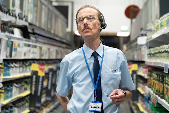 Mackenzie Crook, the creator and writer of Small Prophets, as store manager Gordon.
