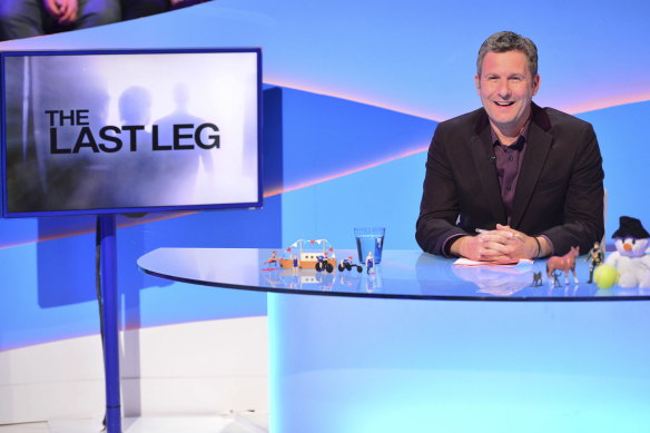 Hills on the set of the massively popular <i>The Last Leg</i>.