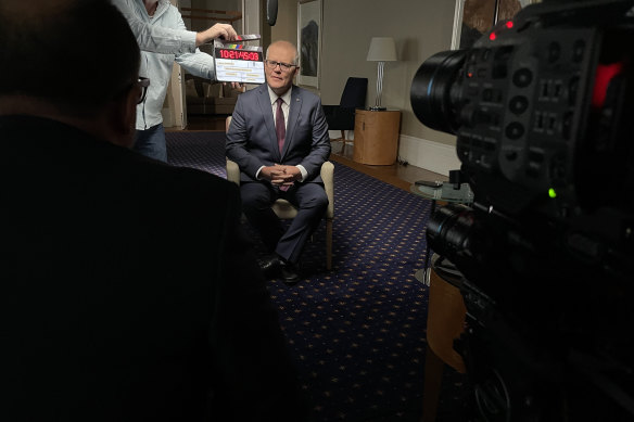 Scott Morrison during an interview for the ABC documentary series Nemesis.