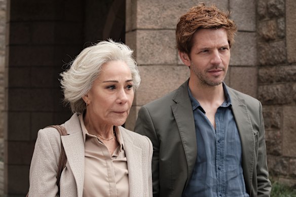 Zoe Wanamaker as Charlie Hungerford and Damien Molony as Jim Bergerac in the reboot of 1980s crime series Bergerac. 