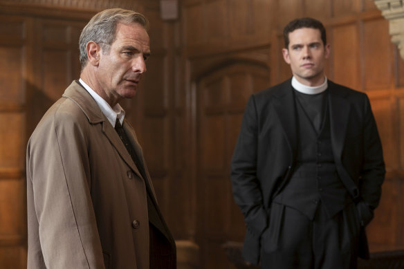 Robson Green as Geordie Keating and Tom Brittney as Reverend Will Davenport.
