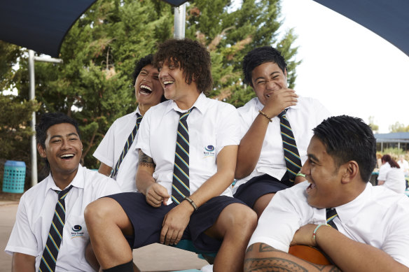 Chris Lilley (centre) in Jonah from Tonga.