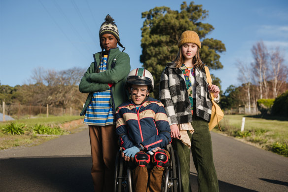 Basil Firea, Oli Pizzey-Stratford and Jade Knight in The Legend of Burnout Barry. Characters with a disability remain massively under-represented on our screen. 