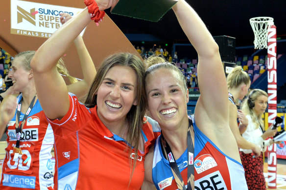 Paige Hadley and Maddy Proud will be announced as Swifts captains for the 2021 season. 