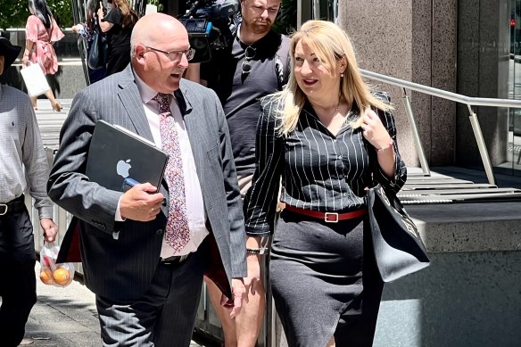 Sanja Spasojevic and her lawyer Stephen Heathcoate.