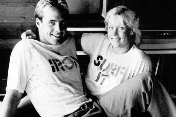 Australians have long been interested in the private lives of their swimmers: Lisa Curry and Grant Kenny announce their engagement in 1985.