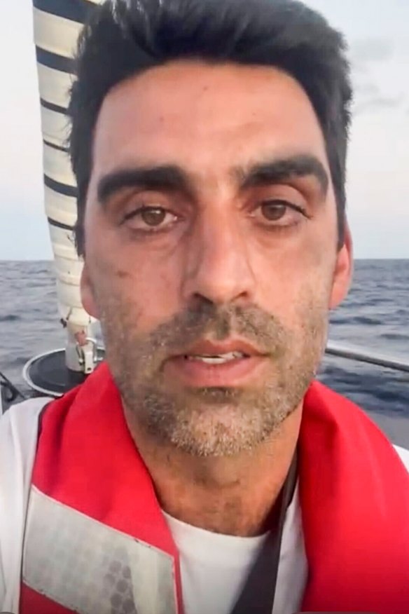 Surya McEwen, on board Mia Mia before the Gaza-bound flotilla was intercepted.